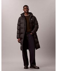 Calvin Klein - Jeans Long Hooded Puffer Coat - Lyst