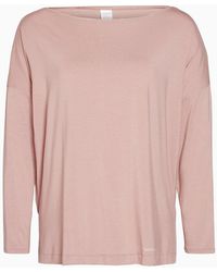 Calvin Klein Camiseta de manga larga de estar por casa - Liquid Touch - Rosa