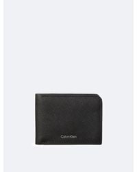 Calvin Klein - Saffiano Leather Slim Bifold Wallet - Lyst