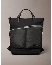 Calvin Klein - Striped Utility Zip Convertible Helmet Bag - Lyst