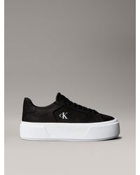 Calvin Klein - Baskets D'Hiver Chaudes À Plateformes En Cuir - Lyst