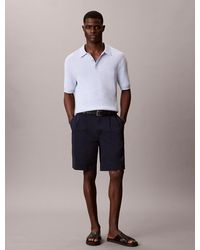 Calvin Klein - Cotton Twill Chino Shorts - Lyst