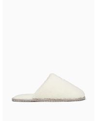 calvin klein white slippers