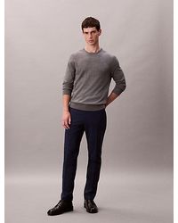 Calvin Klein - Slim Wool Stretch Trousers - Lyst
