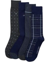 Calvin Klein - Holiday Combed Cotton 4-Pack Dress Socks - Lyst