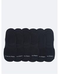 Calvin Klein - Flat Knit Logo 6-Pack Liner Socks - Lyst