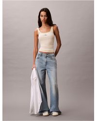 Calvin Klein - Scoop Neck Ribbed Tank Top - Lyst