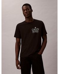 Calvin Klein - Jeans Logo Roses Graphic Classic T-Shirt - Lyst