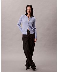 Calvin Klein - Jeans Merino Wool Blend Cable Cardigan - Lyst