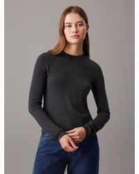 Calvin Klein - Slim Cotton Cashmere Jumper - Lyst