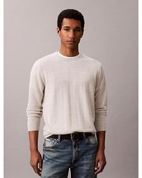 Calvin Klein - Merino Wool Grid Jumper - Lyst