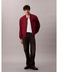 Calvin Klein - Bomberjack Met Nylon Uiteinden - Lyst
