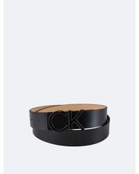 Calvin Klein - Ck Monogram Buckle Belt - Lyst