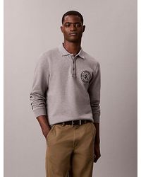Calvin Klein - Jeans Embroidered Logo Polo Sweatshirt - Lyst