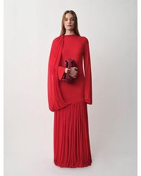 Calvin Klein - Sara Draped Evening Dress - Lyst