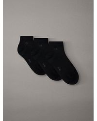 Calvin Klein - 3 Pack Soft Cotton Stretch Ankle Socks - Lyst