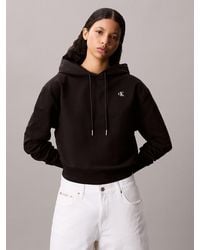 Calvin Klein - Cotton Terry Monogram Hoodie - Lyst