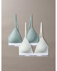 Calvin Klein - 2 Pack Triangle Bras Icon Cotton Modal - Lyst