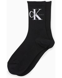 Calvin Klein Logo-Knchelsocken - Schwarz