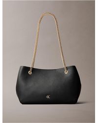 Calvin Klein - Minimal Monogram Chain Shoulder Bag - Lyst