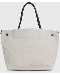 Calvin Klein - Grand sac cabas en lin - Lyst