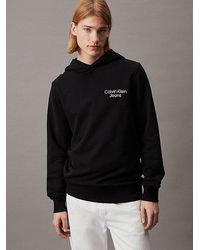 Calvin Klein - Sudadera de felpa con capucha y logo gráfico - Lyst