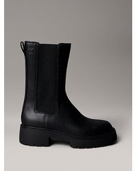 Calvin Klein - Ck Bold Leather Tall Chelsea Boots - Lyst