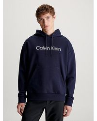 Calvin Klein - Logo-Hoodie aus Baumwoll-Frottee - Lyst