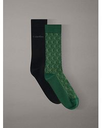 Calvin Klein - 2 Pack Soft Cotton Stretch Crew Socks - Lyst