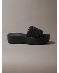 Calvin Klein - Amelia Mesh Platform Sliders - Lyst