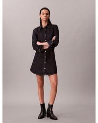 Calvin Klein - Jeans Denim Seamed Dress - Lyst