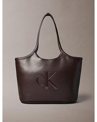 Calvin Klein - Embossed Monogram Tote Bag - Lyst
