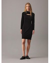 Calvin Klein - Vestido slim estilo bodycon de neopreno - Lyst