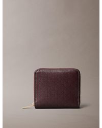 Calvin Klein - Portafoglio Con Zip Quadrato Con Monogramma All-Over - Lyst