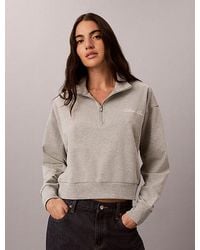Calvin Klein - Logo Cotton Jersey Lounge Sweatshirt - Lyst