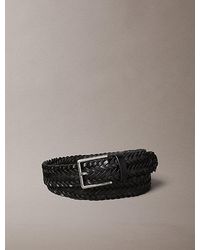 Calvin Klein - Geflochtener Ledergürtel - Lyst