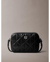 Calvin Klein - Borsa Per Fotocamera Trapuntata Con Logo Con Emblema E Doppia Zip - Lyst