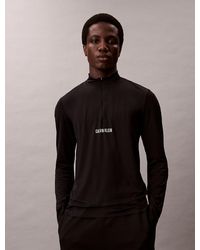 Calvin Klein - Performance 1/4 Zip Long Sleeve Gym T-Shirt - Lyst