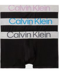 Calvin Klein - 3 Pack Low Rise Trunks - Steel Micro - Lyst