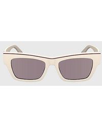 Calvin Klein - Modifizierte rechteckige Sonnenbrille CKJ24602S - Lyst