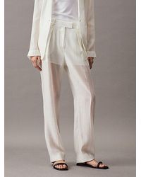 Calvin Klein - Doorzichtige Relaxed Tailored Pantalon - Lyst