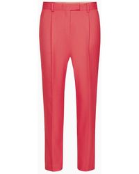 Calvin Klein Pantalones slim de sarga fina - Rosa