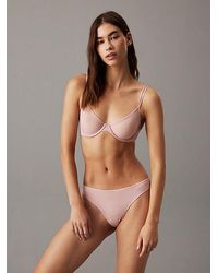 Calvin Klein - Unlined Demi Bra Sheer Marquisette - Lyst