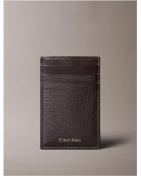 Calvin Klein - Premium Leather Clip Card Case - Lyst