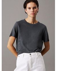 Calvin Klein - Relaxed T-Shirt Van Linnen Jersey - Lyst