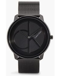 Calvin Klein - Monogram Logo Mesh Bracelet Watch - Lyst