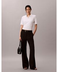 Calvin Klein - Slim Ribbed Modal Polo Shirt - Lyst