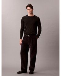 Calvin Klein - Jeans Corduroy Pleated Wide Leg Trousers - Lyst