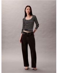Calvin Klein - Calvin Klein Cotton Contour Rib U-Neck Tee - Lyst