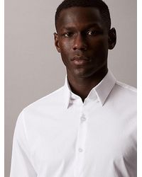 Calvin Klein - Extra Slim Poplin Stretch Shirt - Lyst